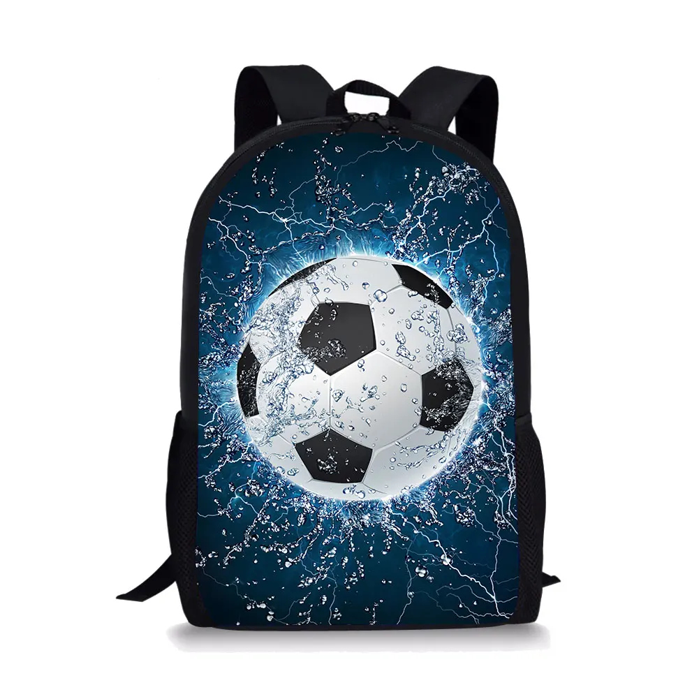 Soccer Element Printing Pattern School Backpacks Personalized Kids Daypack New Design Rucksack for Teenager