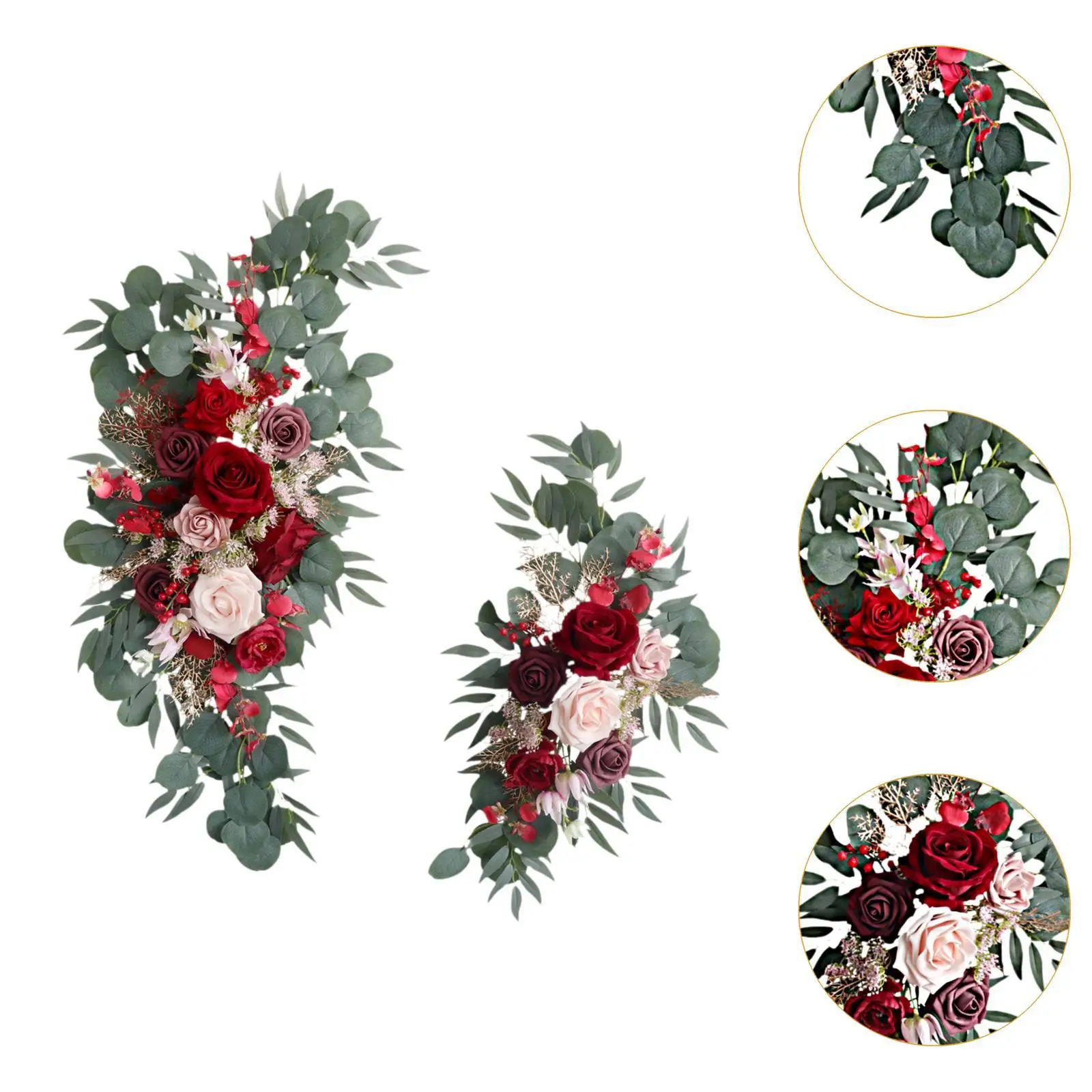 2x искусственная Цветочная композиция ручной работы зелень искусственный