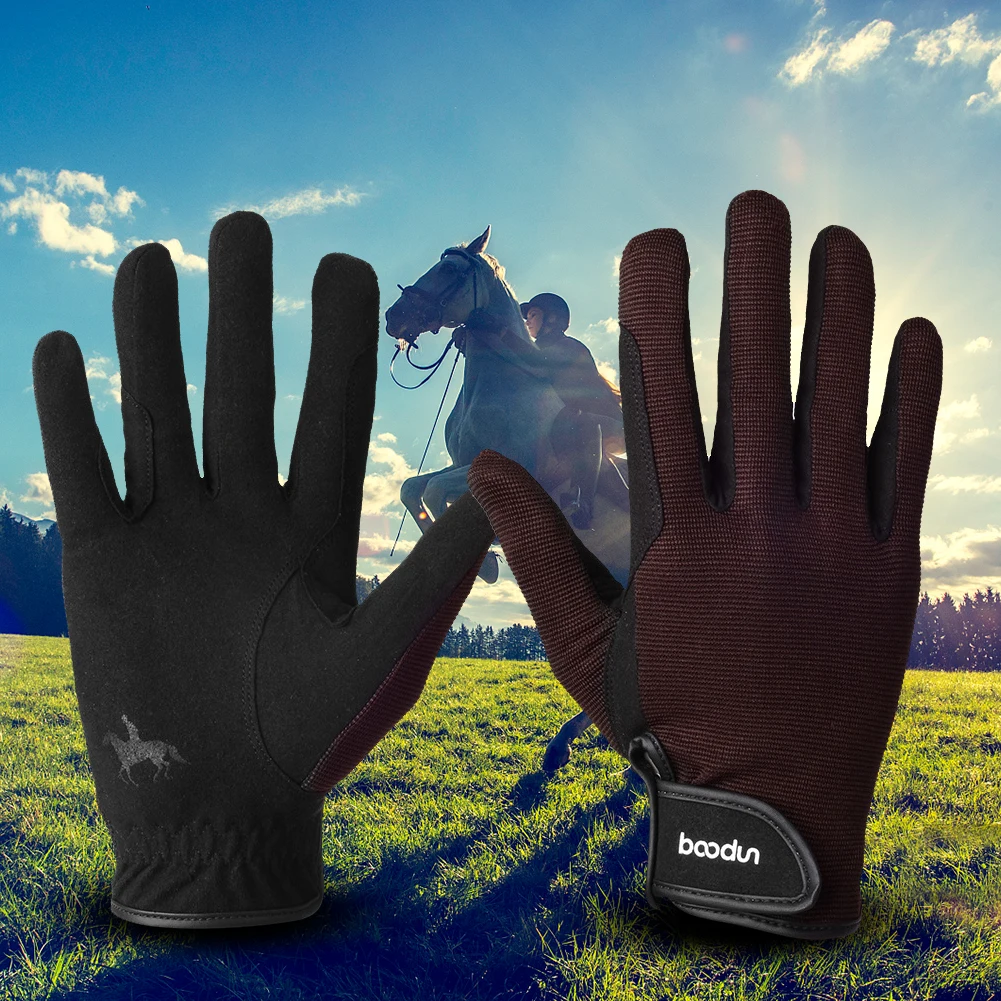 

Professional Long Riding Horse Gloves Anti Slip Full Finger Baseball Softball Sports Gloves Wear-resistant Equestrian Equipment