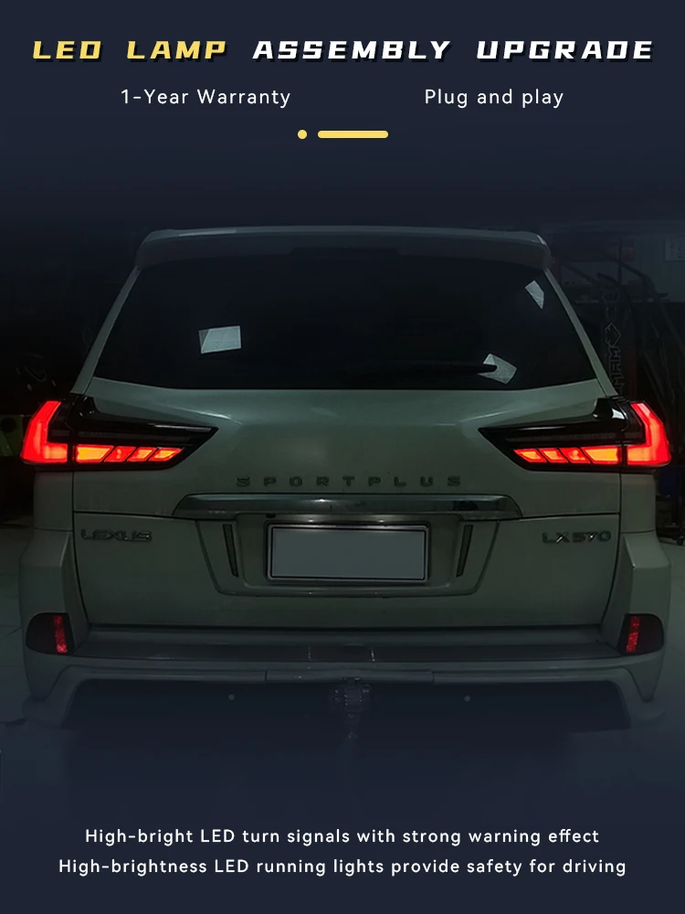Задние фонари для Lexus LX 570 LX570 светодиодный 2016-2020 модифицированные задние запуска