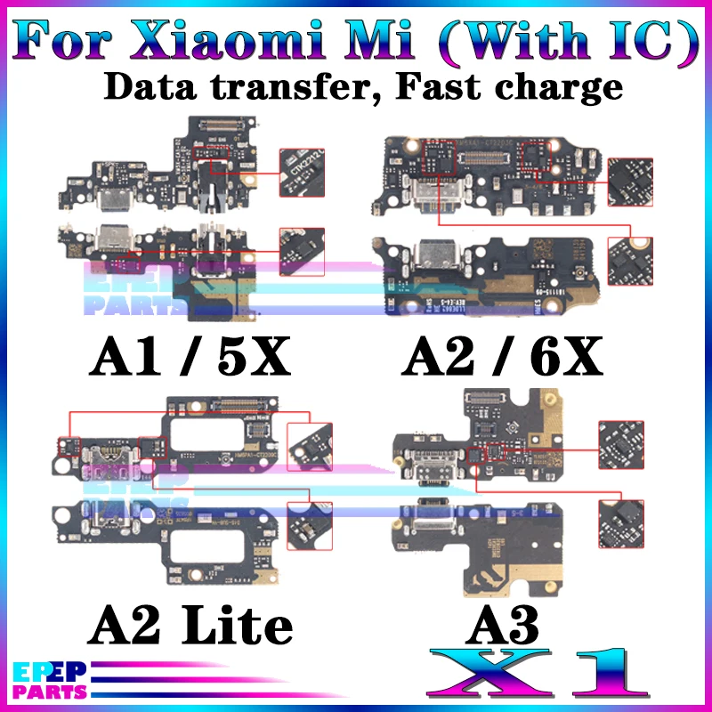 

Usb Dock Connector Charger Port Flex for Xiaomi Mi A1 A2 Lite A3 5X 6X Charging Board Module