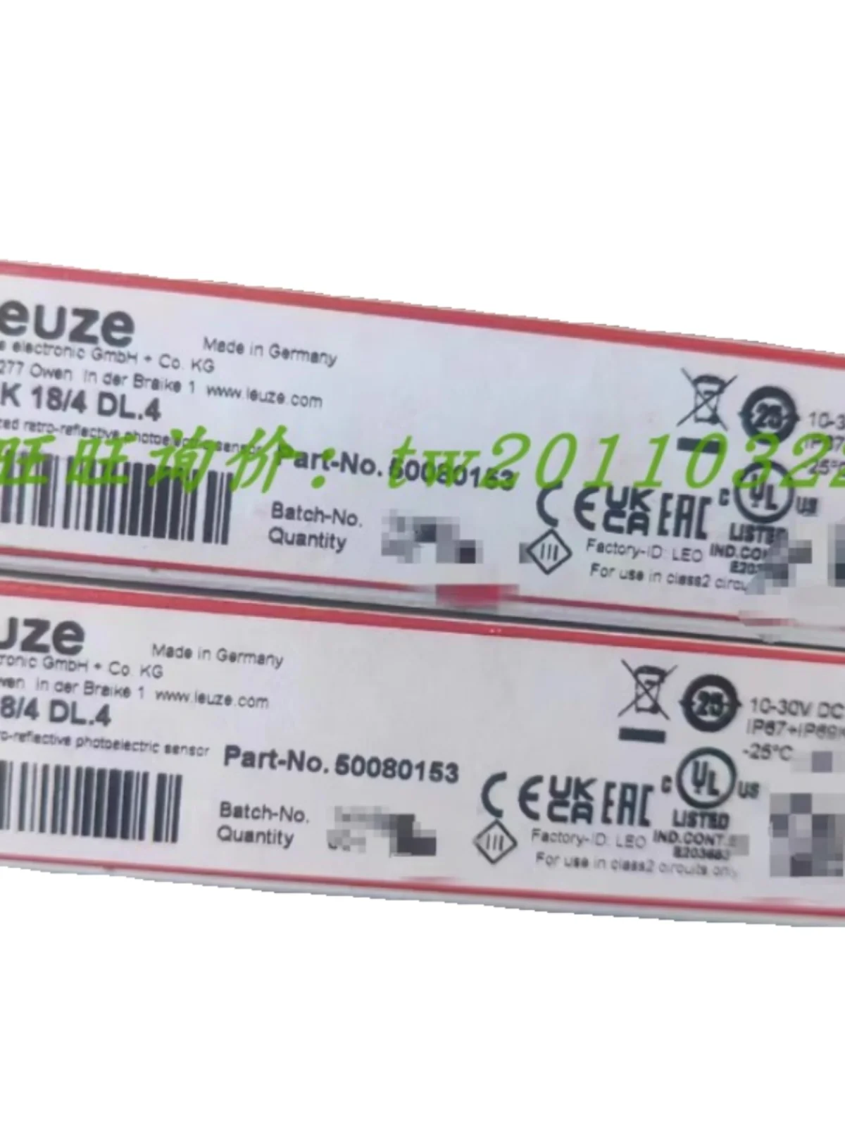 [Физическое фото] 50080153 PRK 18/4 DL.4 немецкий фотоэлектрический датчик Laoyizhen LEUZE