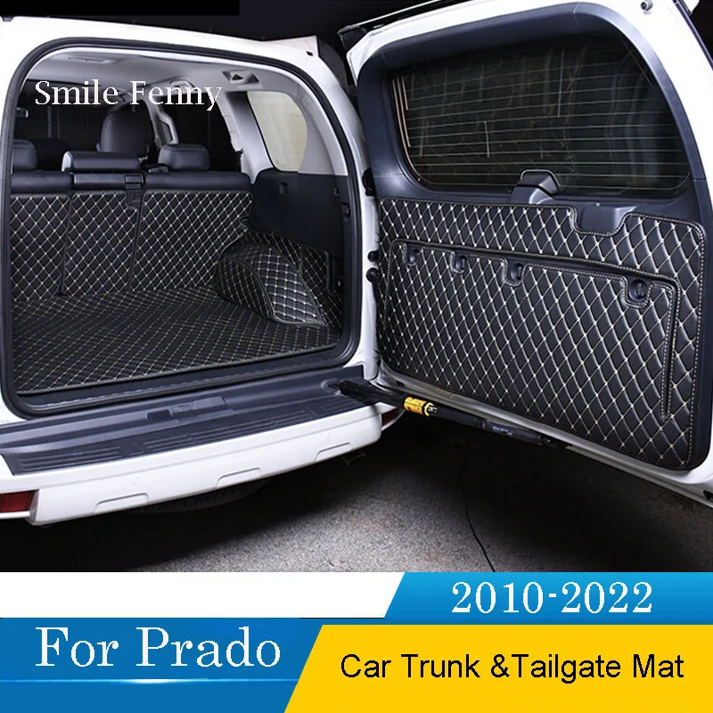For Toyota Land Cruiser Prado 150 2010-2022 Car Trunk Mat Interior Liner Carpet Tailgate Tail Door Anti-Dirty Protection Mat