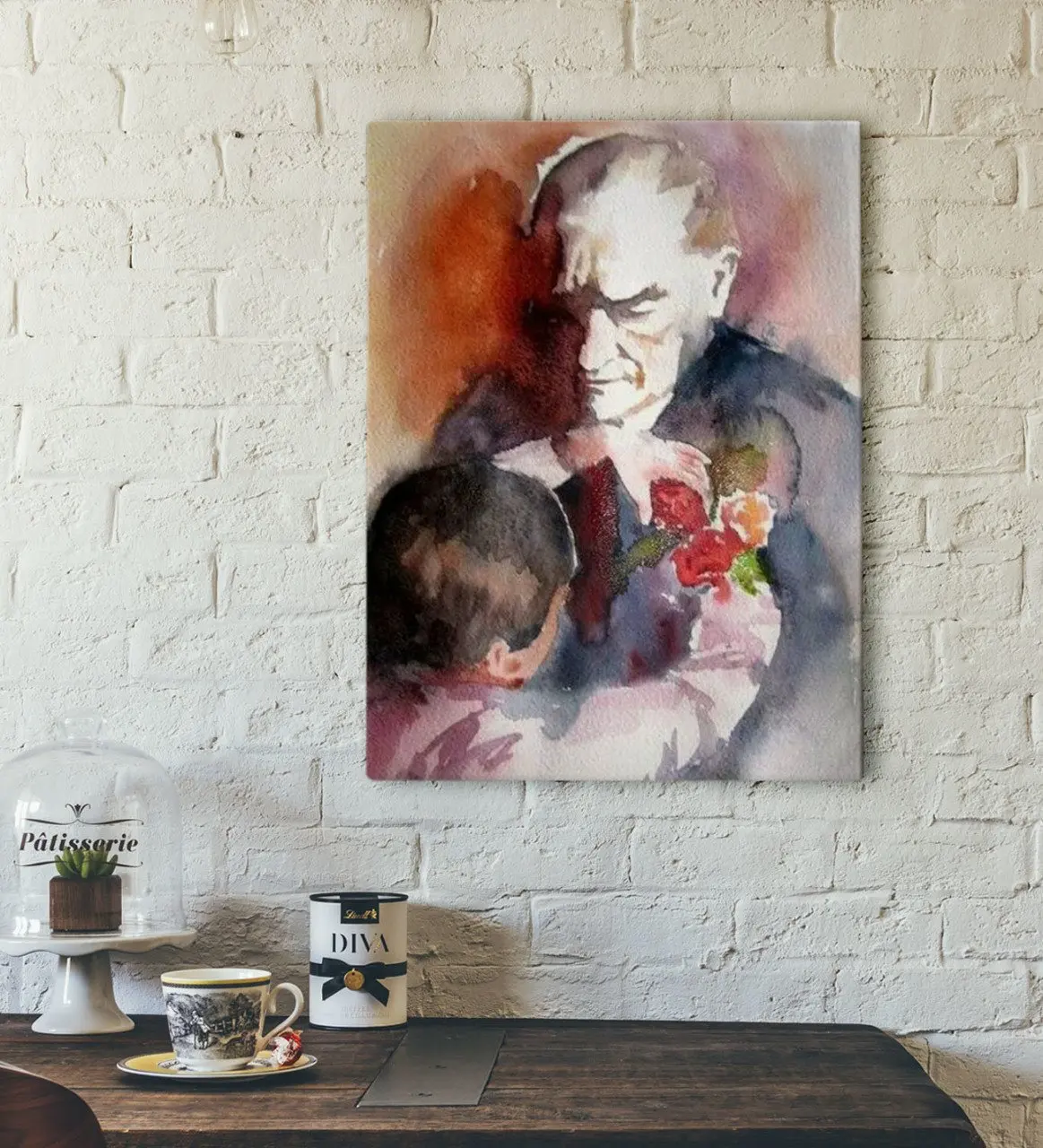 

Парусиновая Tablo-20 BK Home Ataturk, современное удобное надежное украшение, качественный дизайн, простой дизайн