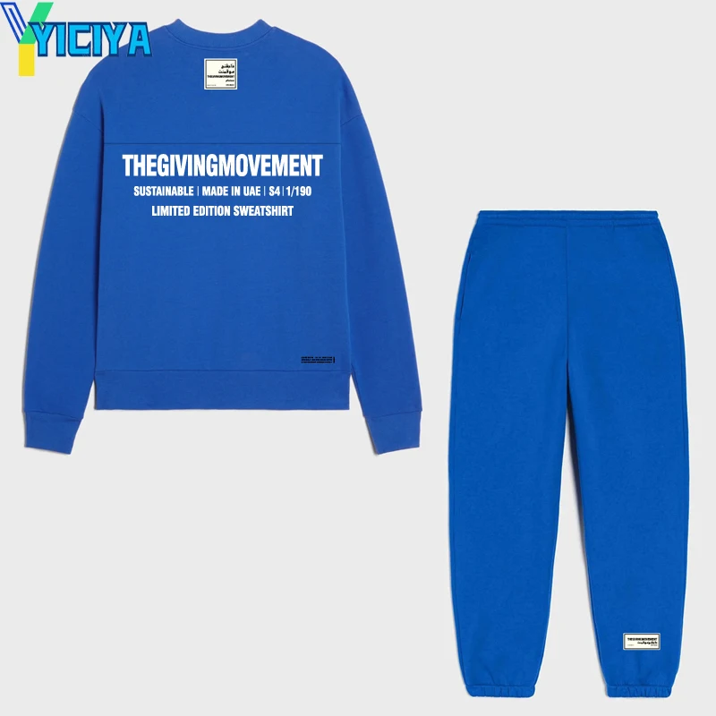 

YICIYA Women's Tracksuit TGM Sweatshirt And Sweatpant Set For Women Two Piece Outfits Hoodies Jogger Fashion Outifits Clothing