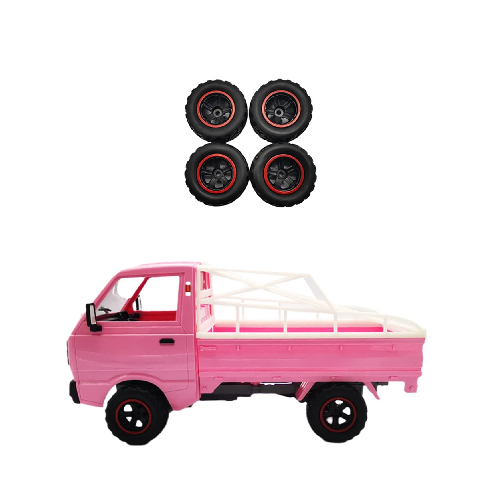 

Upper Lower Swing Arm Steering Cup Knuckle Hex Adapter Set Accessories With 4Pcs Tires Tyre Wheel Upgrade Accessories