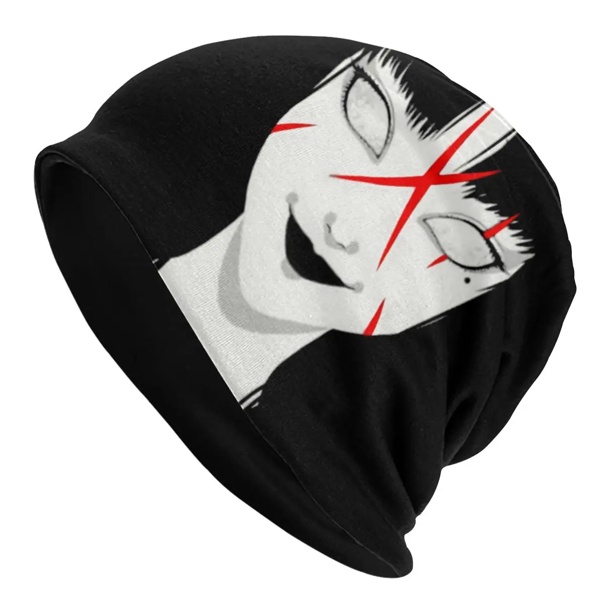 

Крутые зимние теплые мужские вязаные шапки унисекс взрослые черепа Junji Ito для девушек облегающие шапки ужасная манга японская шапочка в стиле Харадзюку шапки