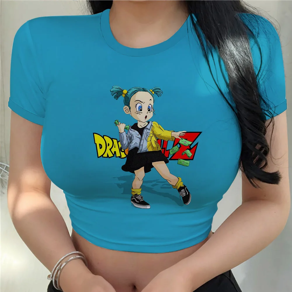 Dragon Ball Z Goku Harajuku Top Women New Vegeta Y2k Women's T-shirts Summer 2023 Anime Fashion Kawaii Clothes Cool Sexy T-shirt