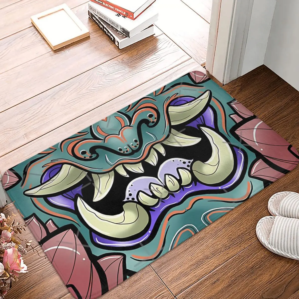 

Bedroom Mat Oni Face Doormat Kitchen Carpet Balcony Rug Home Decoration