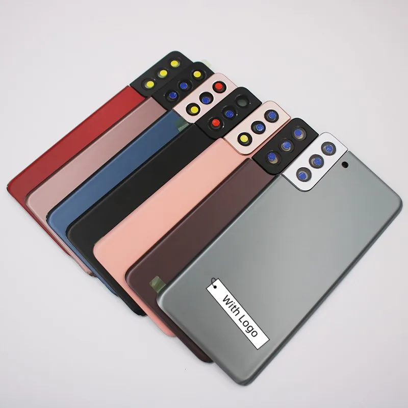 

For Samsung Galaxy S21+ S21 Plus 5G G996B/DS Glass Back Battery Cover Rear Door Panel Repair Replacement With Camera Lens Logo