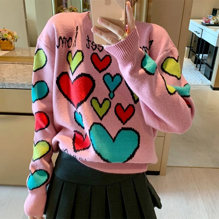 

Женский свитер в стиле хип-хоп, с длинным рукавом