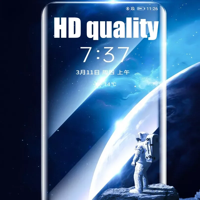 UV Tempered Glass For Xiaomi Mi MIX4 11 Ultra Pro Lite Screen Protector XiaoMi Note 10 No Round Hole Liquid Glue Full Cover