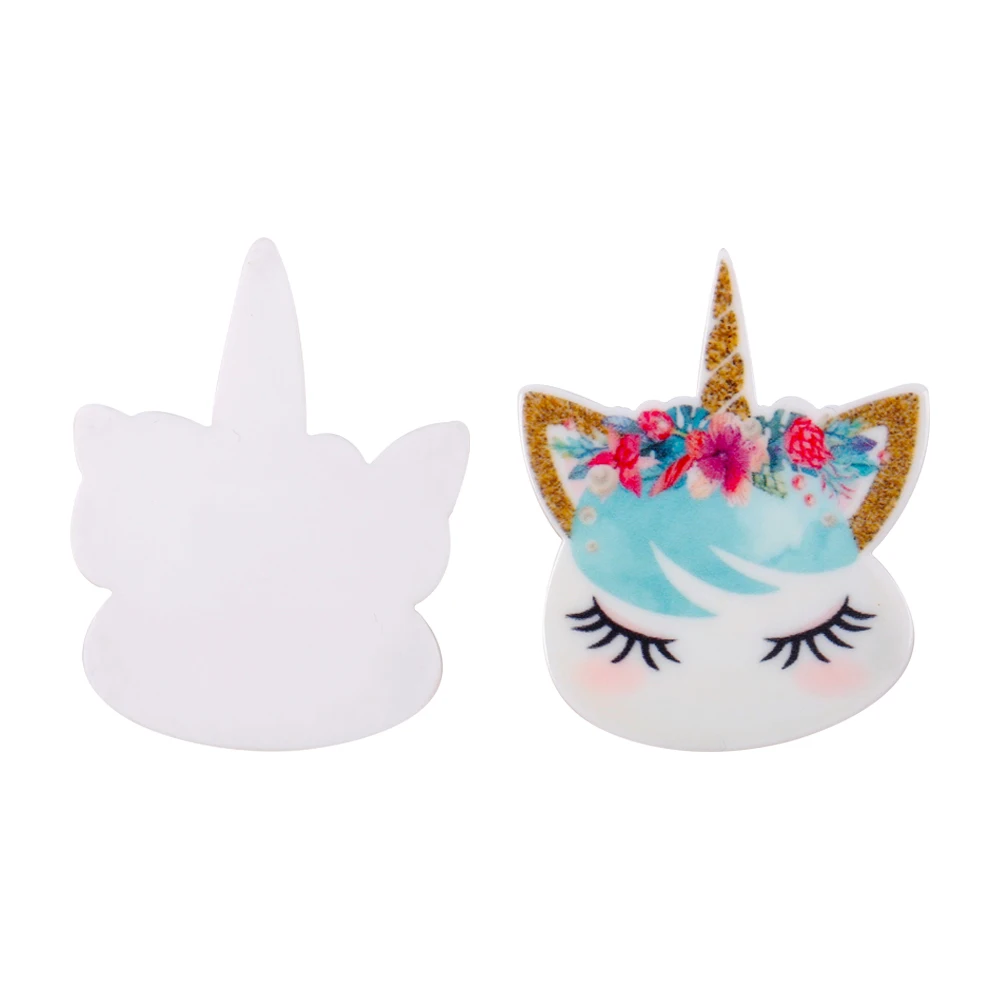 jojo bows 10pcs diy craft supplies planar resin accessories unicorn horn flower for phone case handamde earring decor material free global shipping