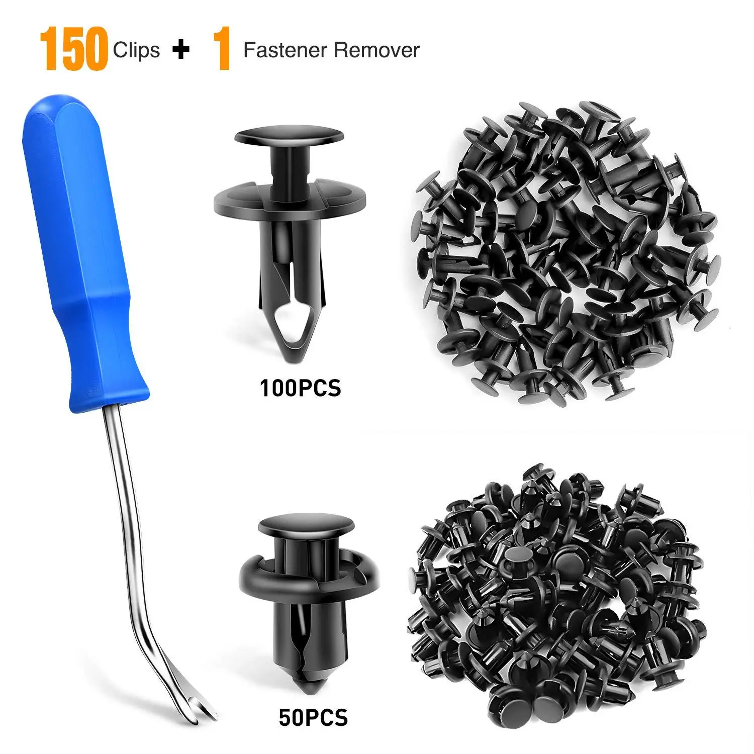 

150pcs Bag Automobile Buckle Push Bumper Fender Clip Replacement Fastener Dismantlement Tool Rivet Button