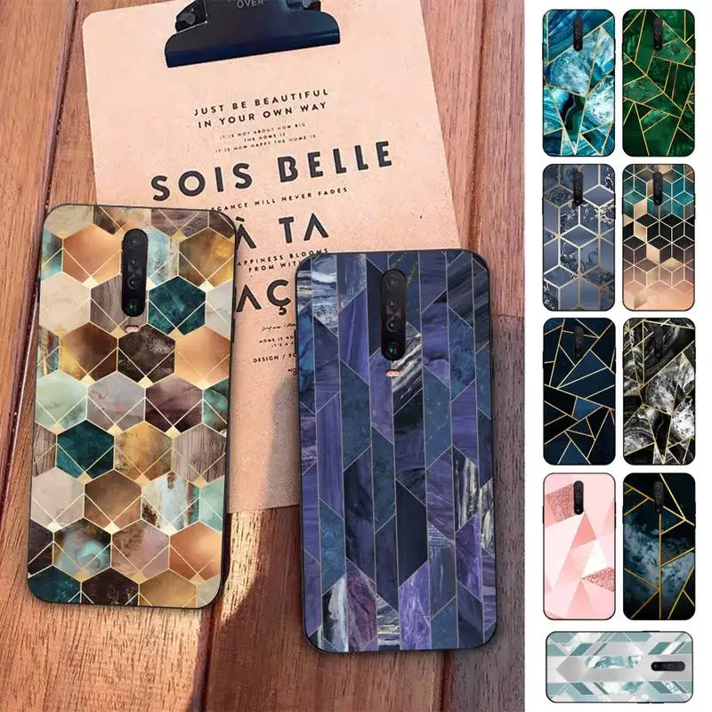 

Geometric Marble Phone Case for Redmi 5 6 7 8 9 A 5plus K20 4X S2 GO 6 K30 pro