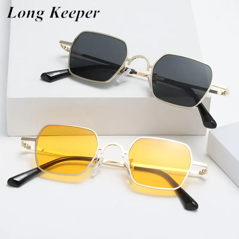 

Sunglasses 2022 Fashion Small Metal Frame Rectangle Glasses The New Vintage Men and Women Luxury Designer Driving Eyeglasses