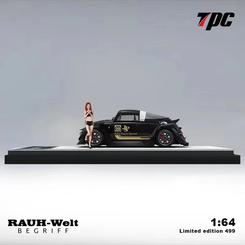 TPC 1:64 модель автомобиля из сплава RWB жук литье под давлением-JPS Black Gold