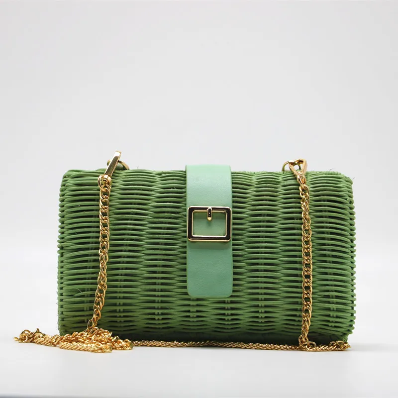

Handmade Straw Shoulder Bag Summer Women's Woven Rattan Bag Beach Cross Body Bag