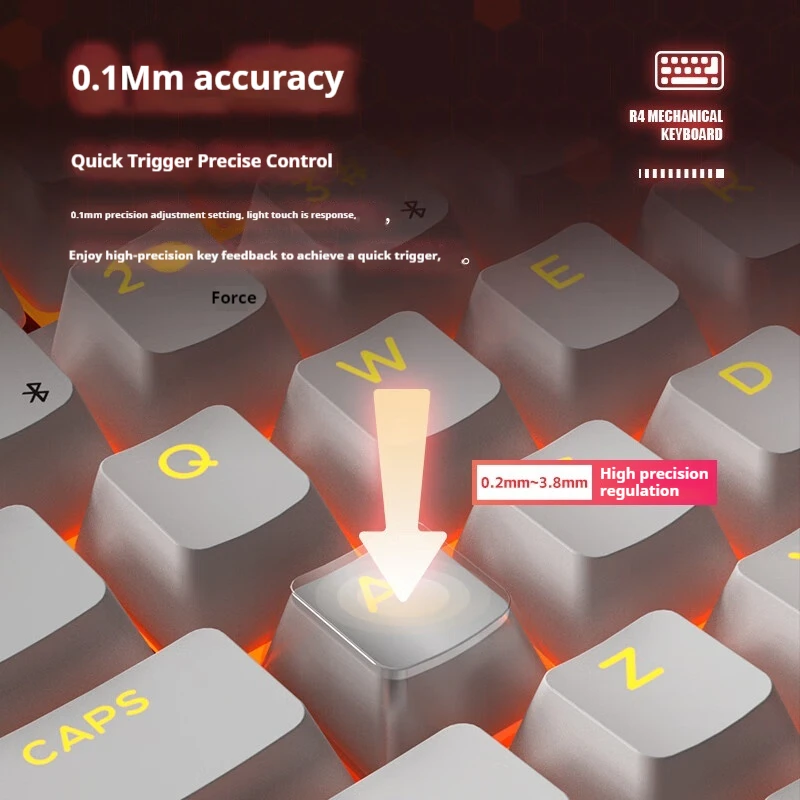 JAMESDONKEY R4HE Магнитная клавиатура Трехрежимный магнитный переключатель Бесшумная