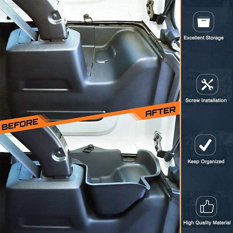 Для Jeep Wrangler JL JLU Sahara Rubicon 4-дверный органайзер 2018-2021 задний багажник ящик для