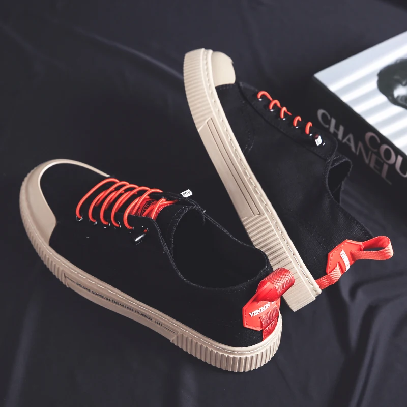 Мужские холщовые кроссовки Вулканизированная подошва удобная повседневная