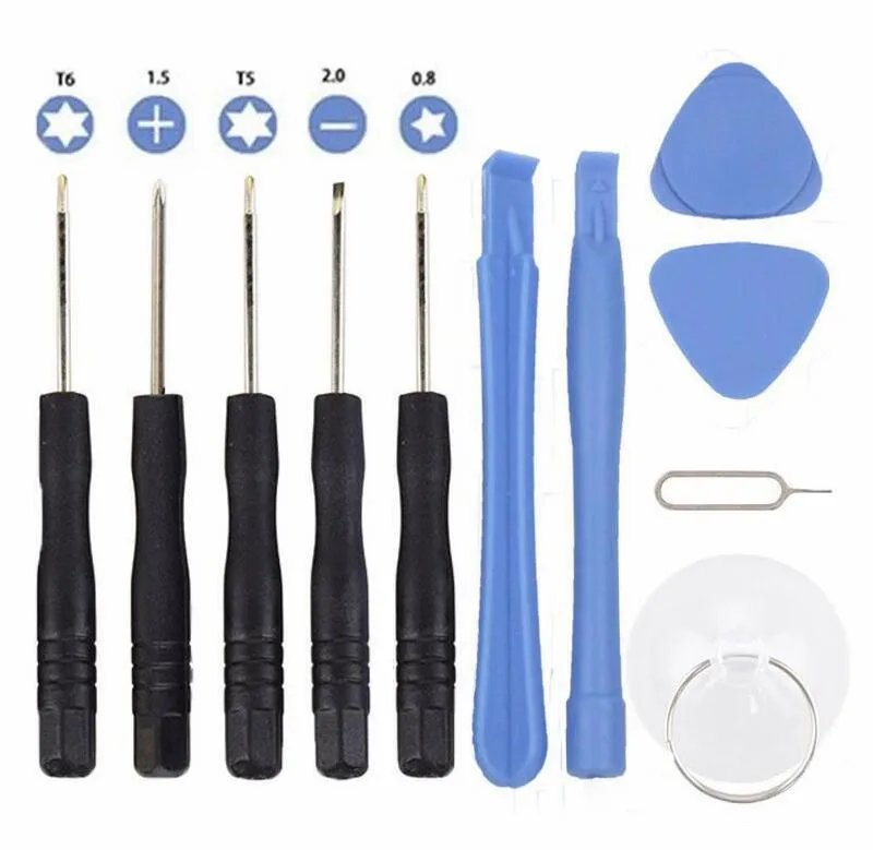 

200Sets Alat Reparasi Pry Pembukaan Ponsel 11 In 1 Profesional Set Alat Obeng Ponsel Pintar For iPhone Samsung Huawei Xiaomi