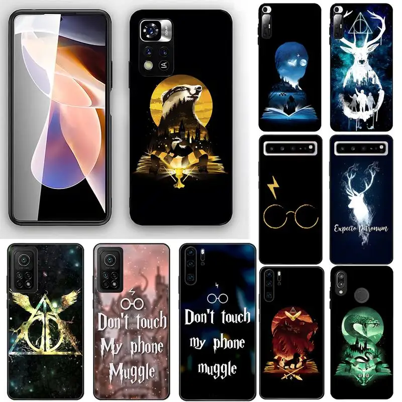 

Potters Ring Wand Harries Phone Case Funda Shell Xiaomi Mi 9t 10t 11 11i 11x Poco M3 Pro X3 Nfc F3 Redmi 9 8 7 Black Soft Cover