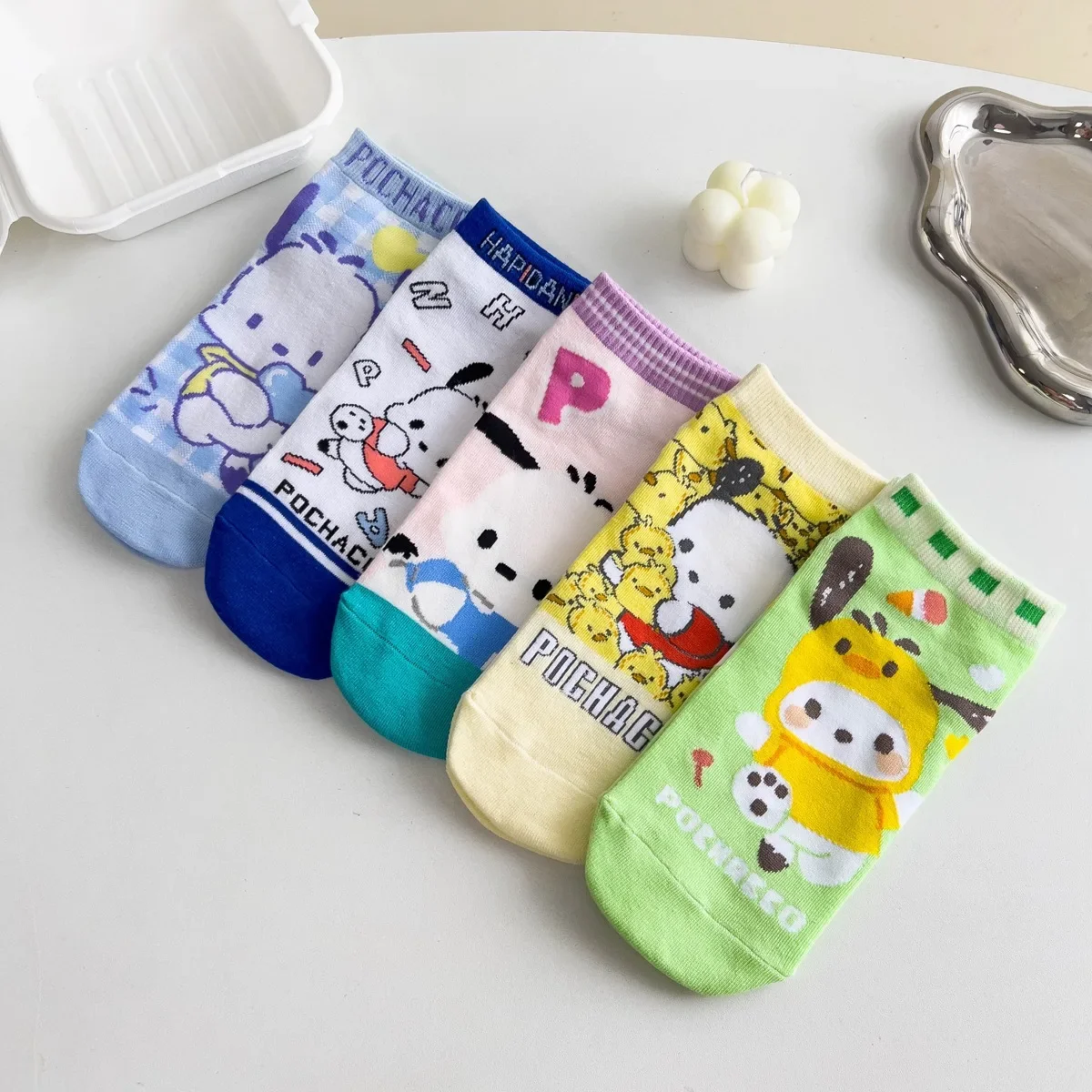 

Anime Sanrio Pochacco Cartoon Socks Cute Kawaii New Cotton Socks Sweat Absorbent and Breathable A Birthday Present for A Friend