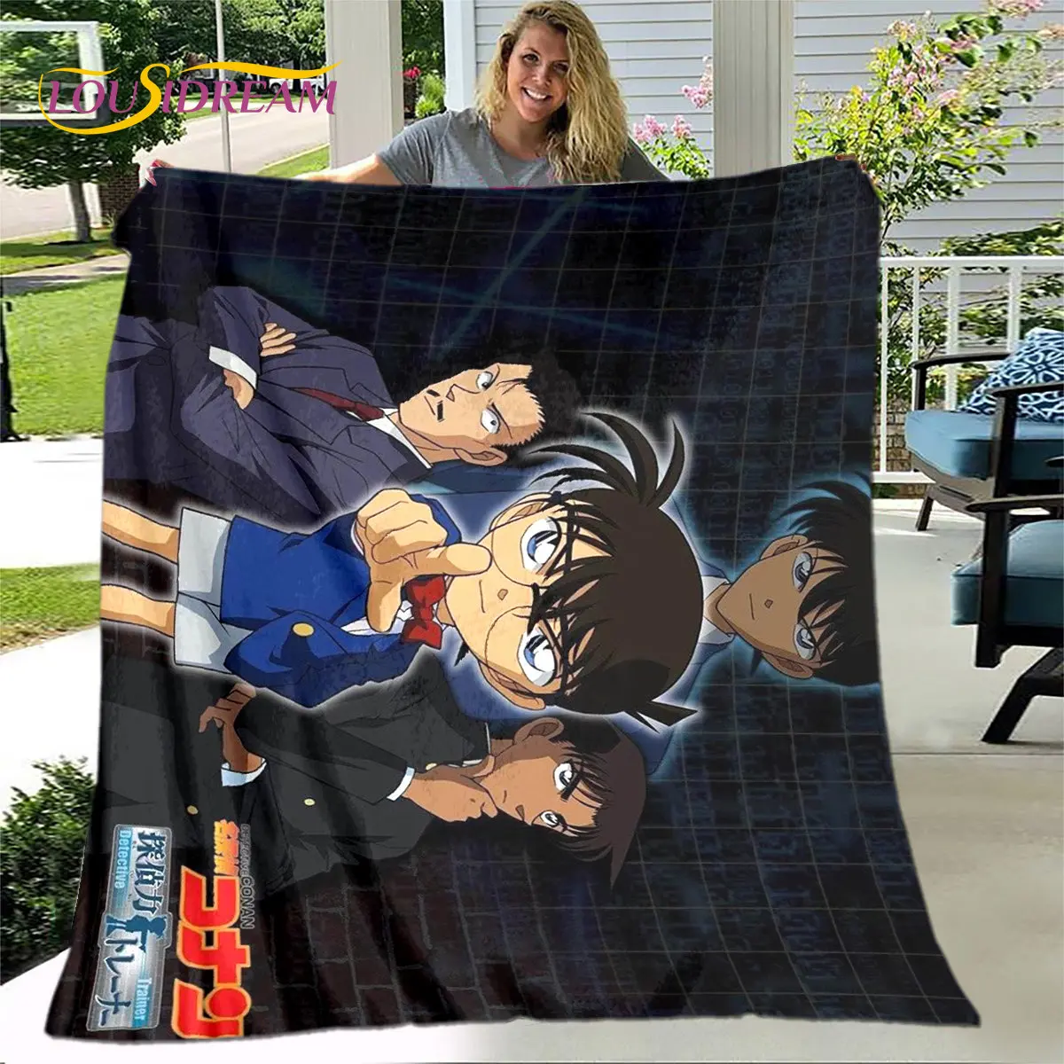 

Anime Detective Conan Cartoon Soft Plush Blanket,Flannel Blanket Throw Blanket for Living Room Bedroom Bed Sofa Picnic Cover 3D