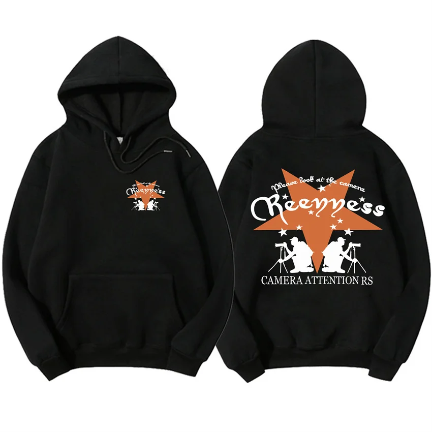 Мужская толстовка с капюшоном в стиле хип-хоп свитшот японской камерой и принтом