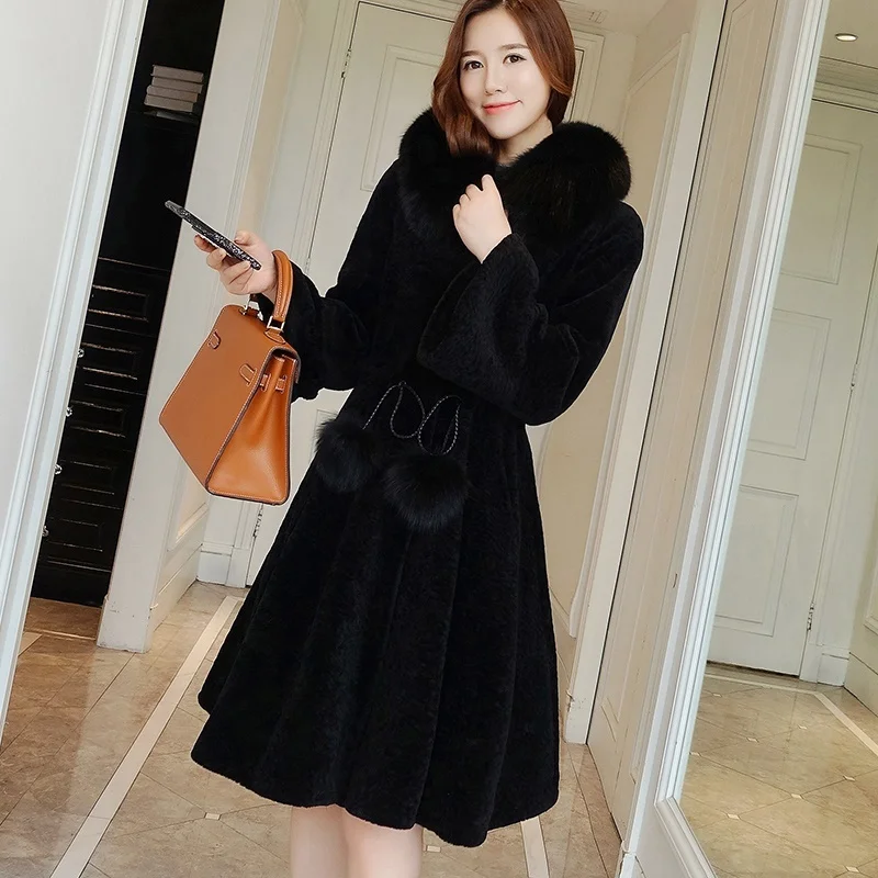 

Coat Real Fur Female 100% Wool Warm Winter Clothes Women Fox Fur Collar Hooded Woman Jacket 2023 Mujeres Abrigos 1713 Pph1479