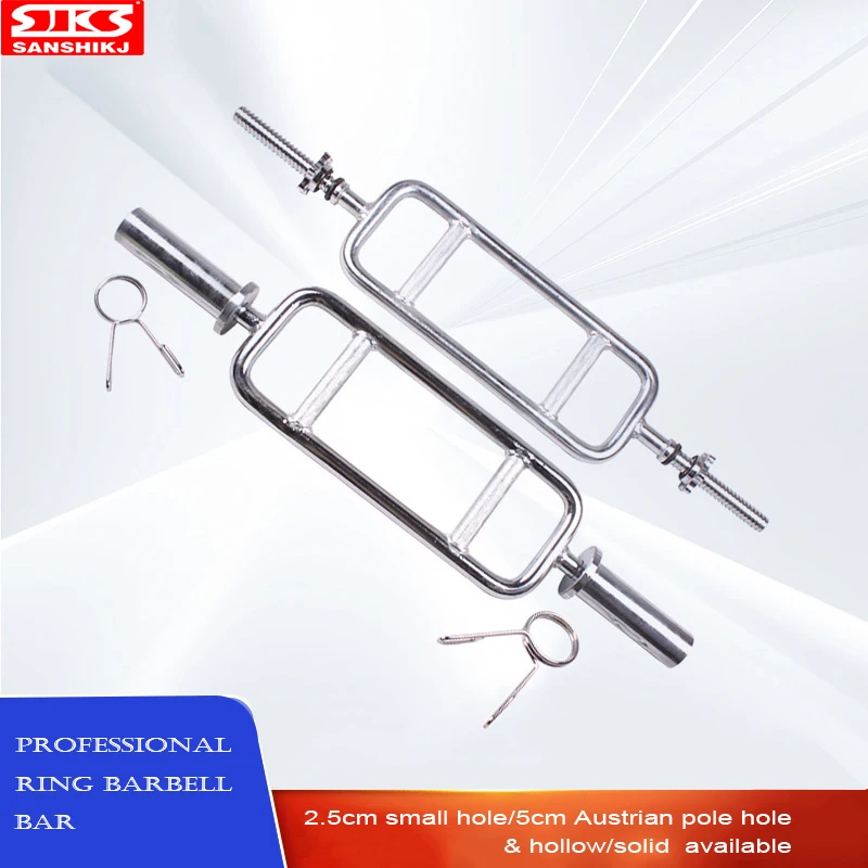

Gym Training Electroplated Ring Bar 5cm Professional Solid All steel Ring Barbell Bar Triceps Exercise Bar