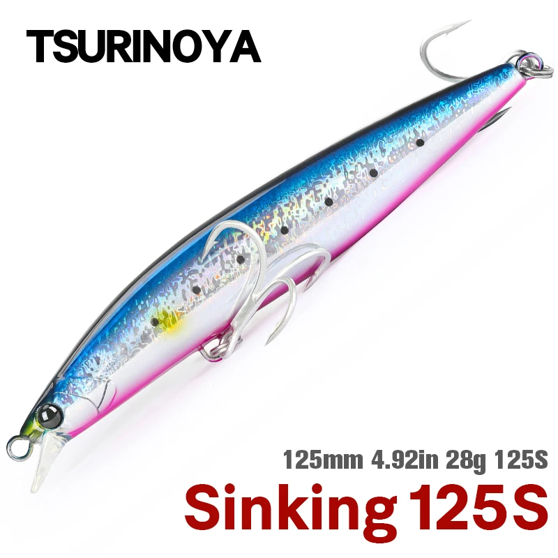 

TSURINOYA Stinger 125S, 125 мм, 28 г, длинное забрасывание, опускающаяся в темноте искусственная Рыбалка