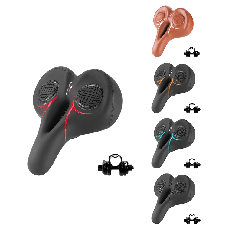 

WEST BIKING Hollow Breathable Bicycle Saddle Men Women MTB Road Bike Saddle Shock Absorbing Soft Big Butt Bike Seat