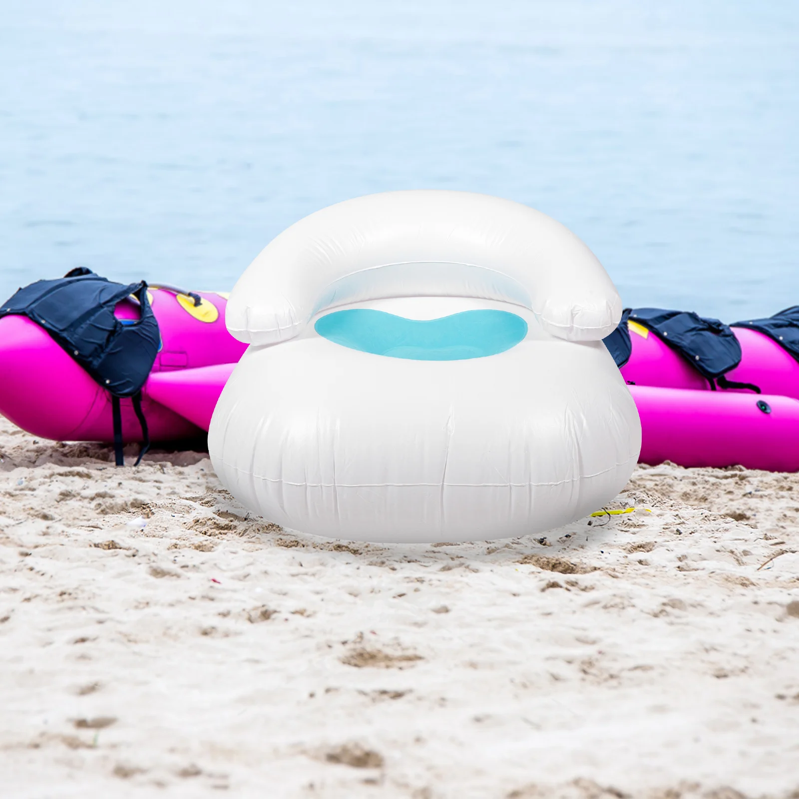 

Inflatable Small Couch Chair Sofa Recliner Chaise Longue Pvc Bed Portable Folding Lounger Sofas