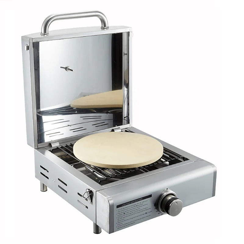 

Household portable 12 inches gas pizza oven with bbq grill for outdoor BBQ