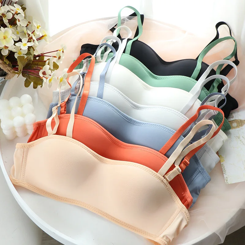 

Strapless Thin Section Women Bra Seamless Gathering Female Underwear Tube Top Non-slip Invisible Sexy Woman Clothes push up bra