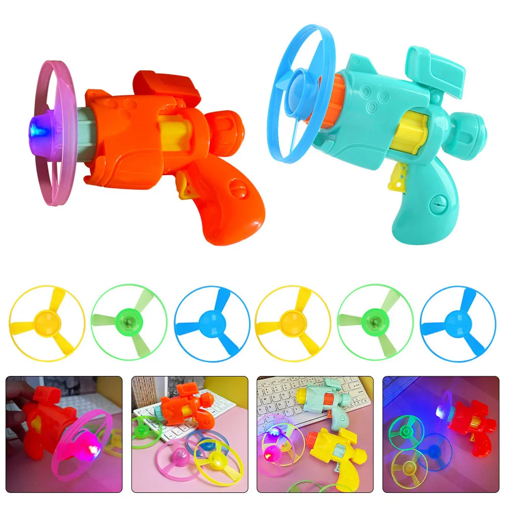 

Flying Disc Toy Saucer Toys Launcher Shooter Super Kids Light Children Up Wand Disk Set Discs Helicopter Led Sports Ufo Party