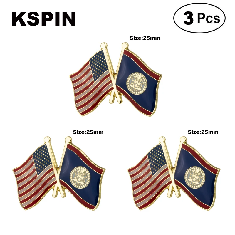 

U.S.A.& Belize Frendship Lapel Pin Brooches Pins Flag badge Brooch Badges