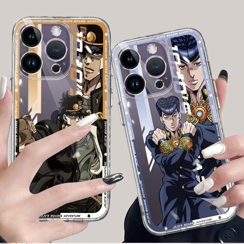 

For Apple iPhone 14 Pro Max 13 11 XR 12 XS Mini X 12mini 13mini Anime JoJo's Bizarre Adventure Jonathan Case Fashion