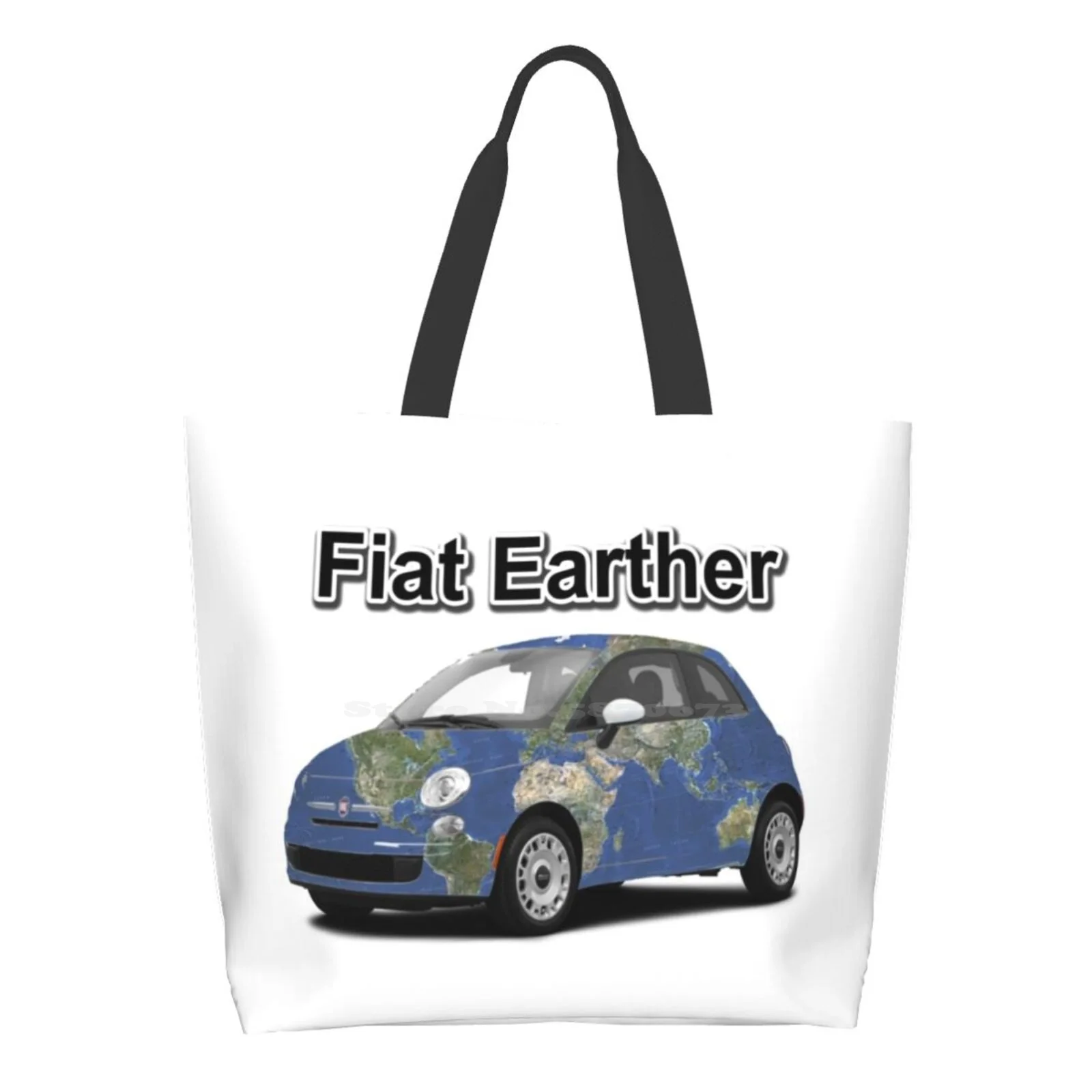 

Повседневная Сумка-тоут Fiat Earther с принтом, вместительные плоские чемоданчики с принтом земли, Fiat Earther Fiat правда