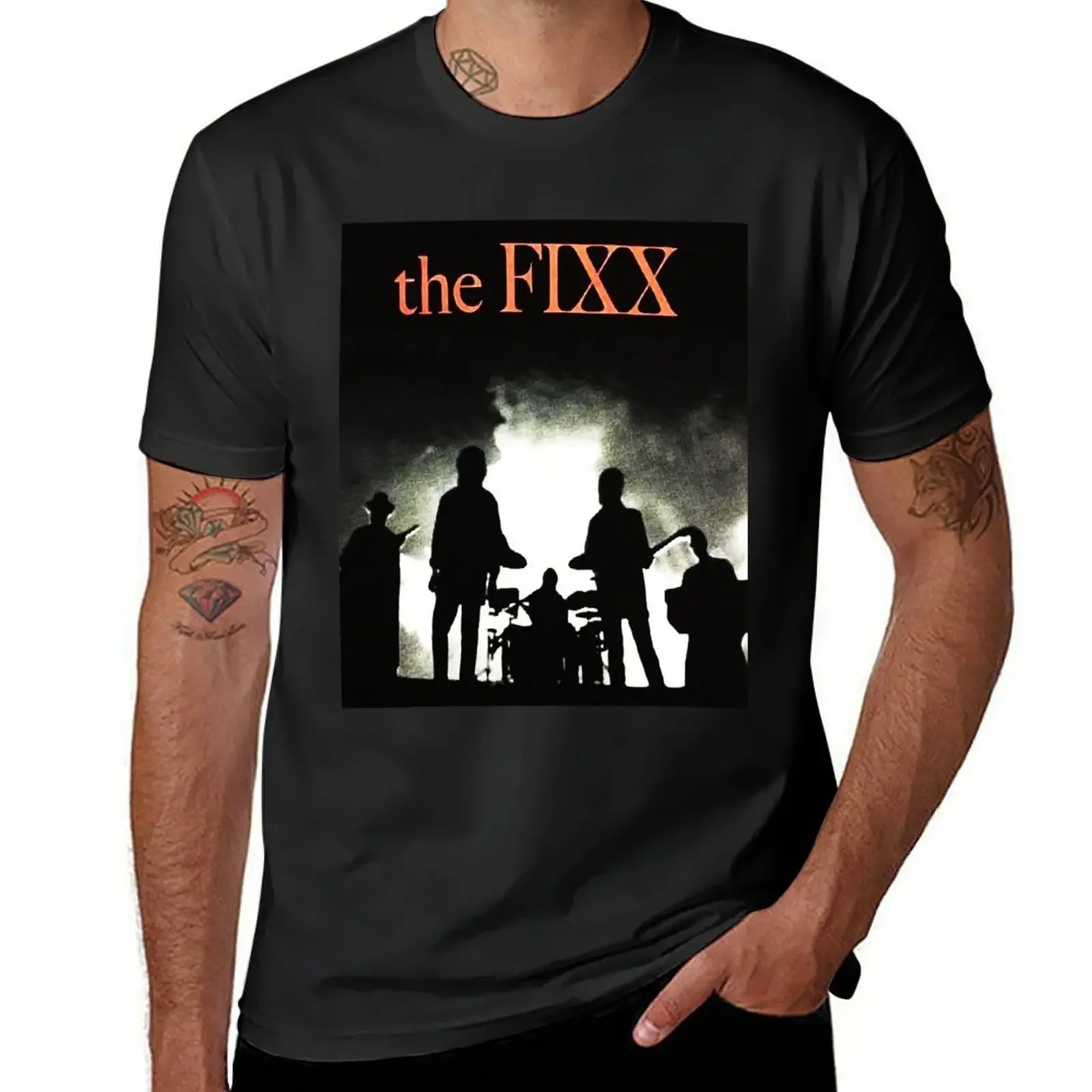 Популярная настоящая музыка футболка группы Fixx топы персонализированные