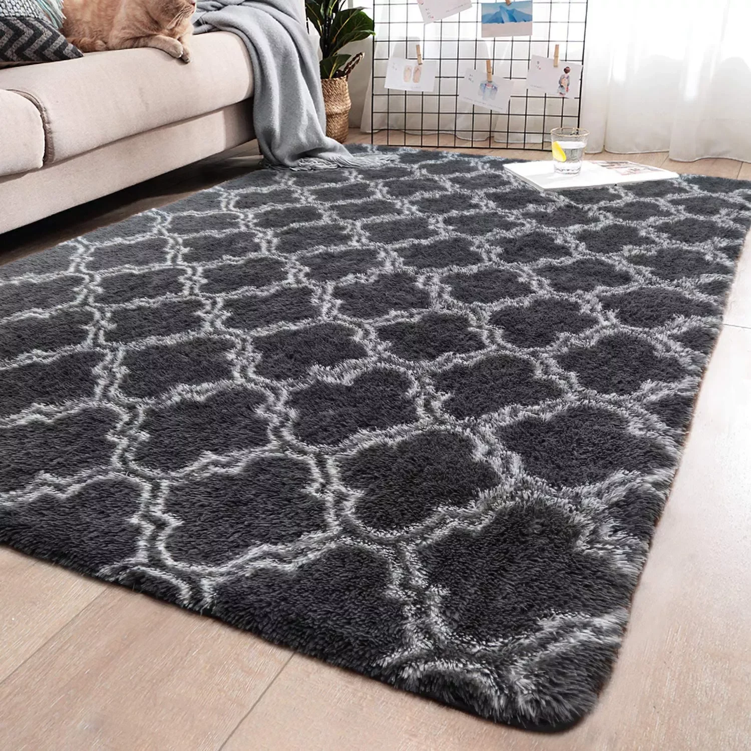 

NEW2023 Thick Fluffy Plush Rug For Living Room Children Bed Room Window Bedside Home Decor Floor Soft 5 x 8 Feet