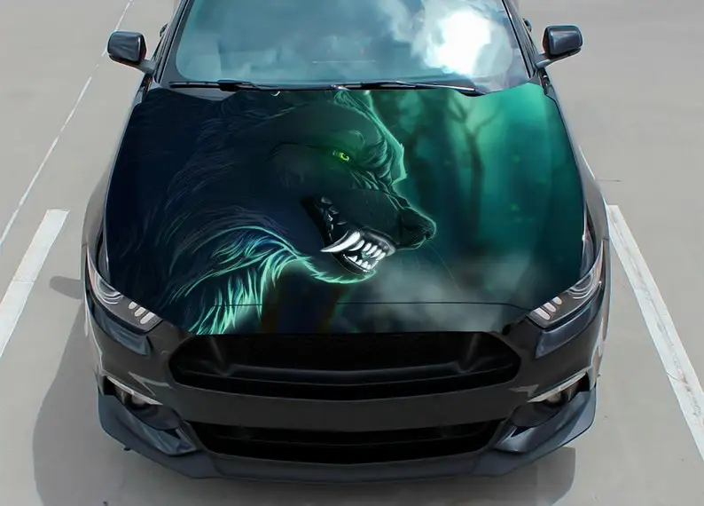 

Car Hood Decal Wrap Decal Wolf Angry Vinyl Sticker, Graphic, Truck Decal, Truck Graphic, Bonnet Decal, Skull F150, CUSTOM