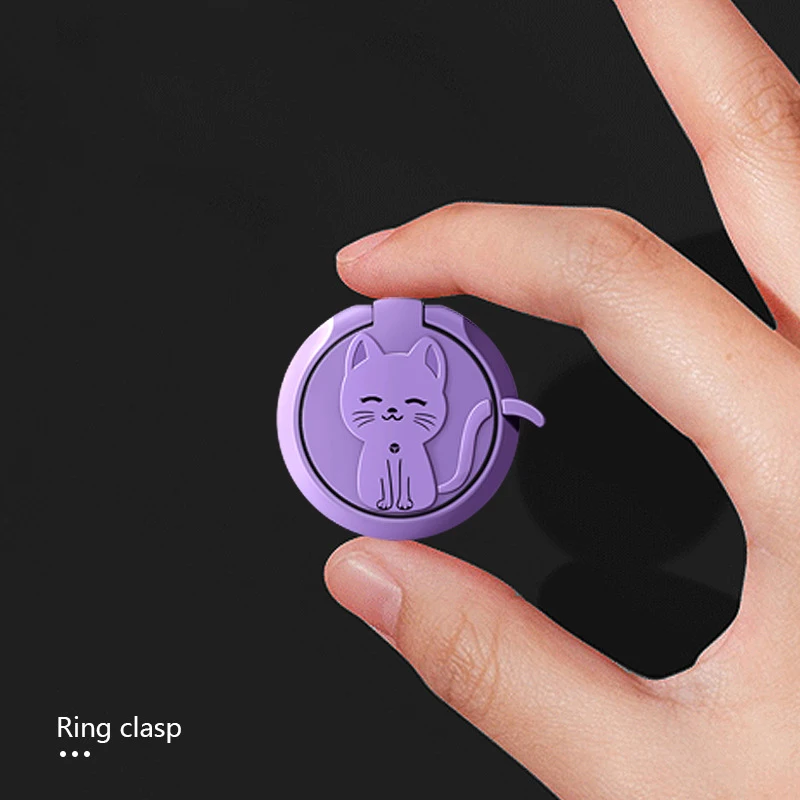 Металлическое кольцо-держатель для телефона с изображением милого кота |