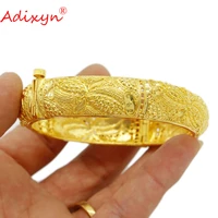 adixyn dubai bangle for women indian african jewelry 24k gold color cuff banglebracelet ethiopian wedding party gifts n022241