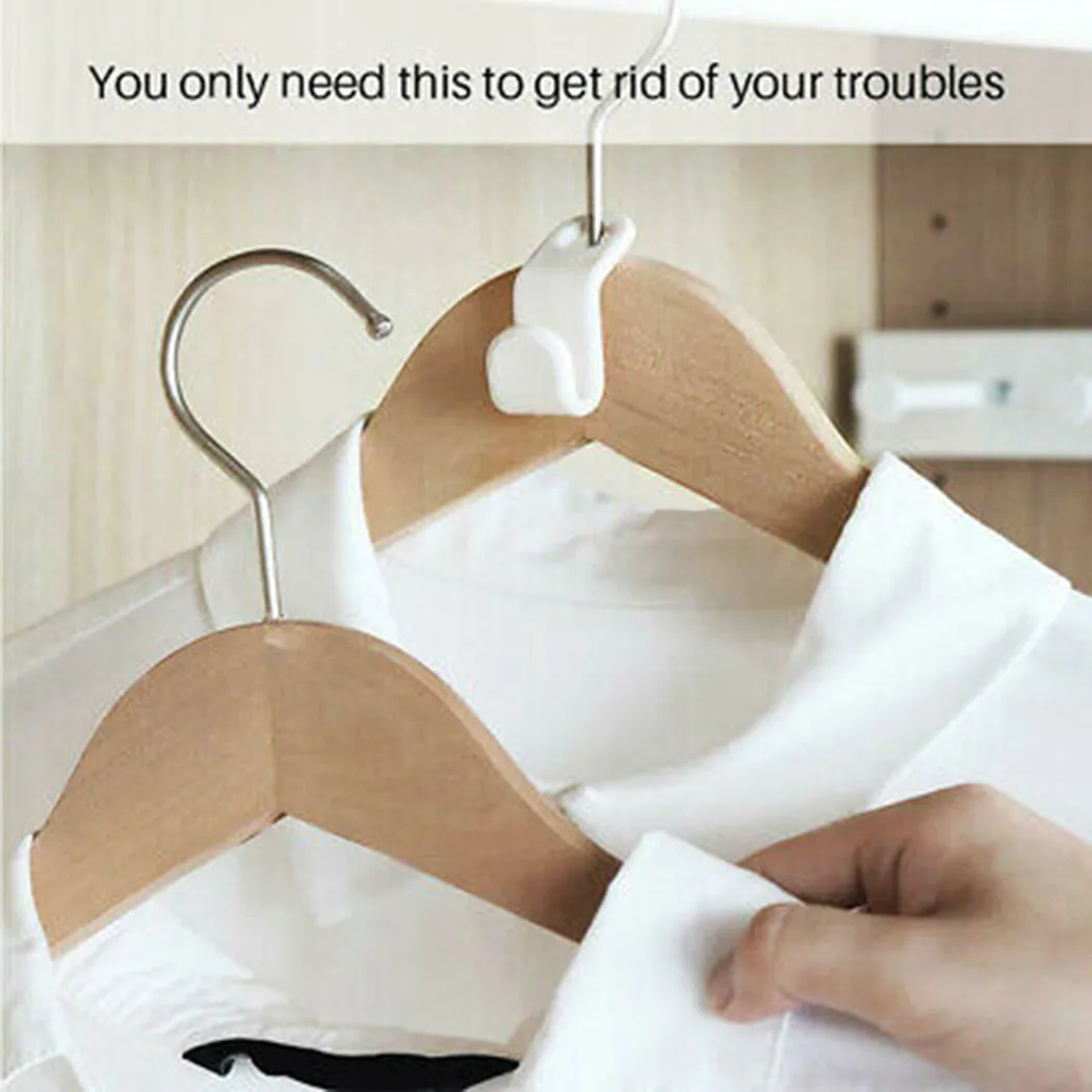 

30PCS Mini Clothes Hanger Connector Hooks Cascading Plastic Wardrobe Coat Organizer Rack Holder Space Saving For Closet