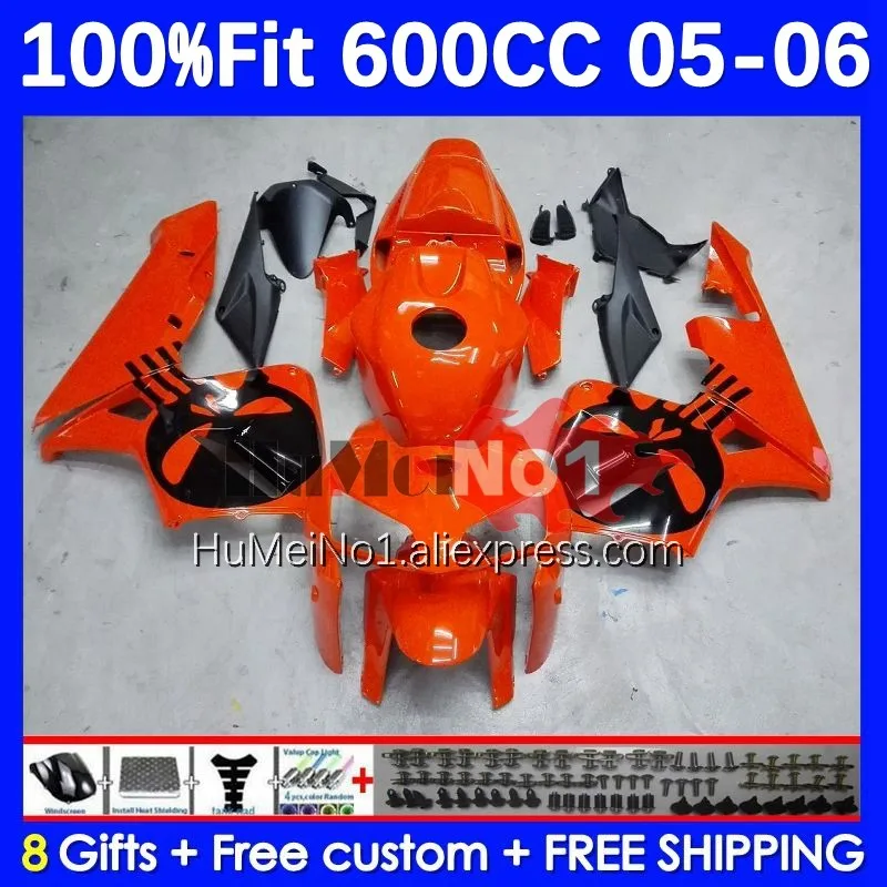 

Инъекция для HONDA CBR 600RR 600F5 600CC CBR600RR 107No.19 череп оранжевый CBR600F5 CBR 600 CBR600 RR 2005 2006 F5 05 06 обтекатели