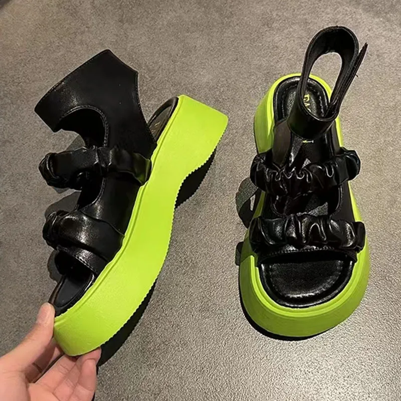 

Women Summer Sandals Trend Platform Shoes 2022 New Brand Sport Casual Mujer Shoes Flats Slippers Beach Open Toe Slides Zapatos