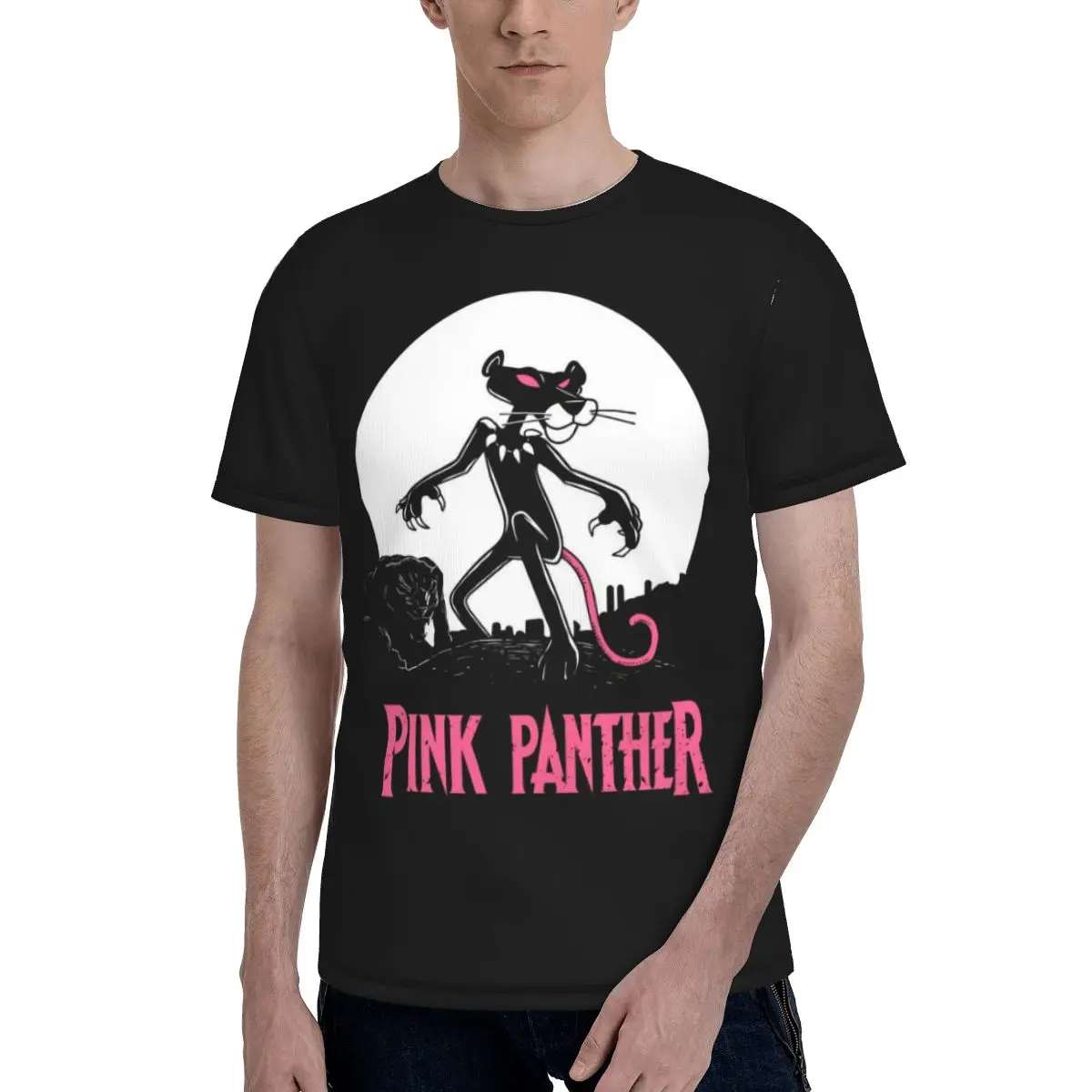 

Новинка 2021, футболки для женщин и мужчин, модные футболки с принтом фемл и розовой Пантеры, повседневные топы с коротким рукавом, футболки, ж...